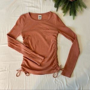 Victoria’s Secret PINK Rouched Long Sleeve Top